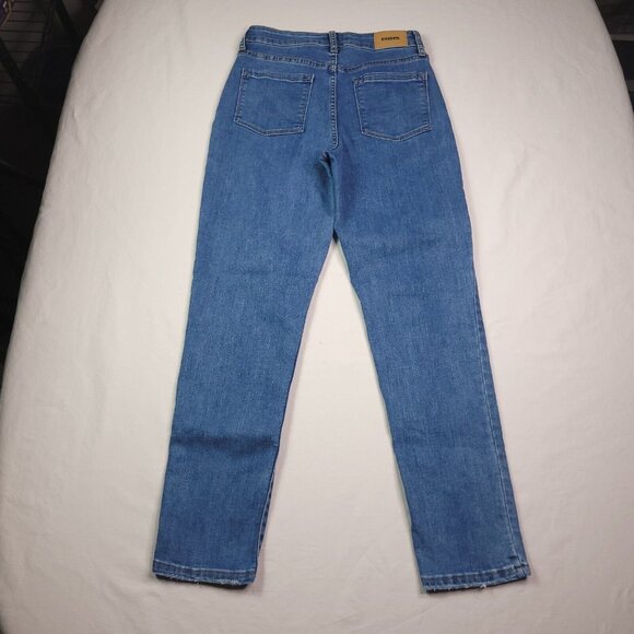 RSQ Womens Vintage Mom Jeans 26 Mid Rise Medium Wash Holes Distressed - Picture 3 of 9